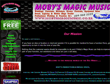 Tablet Screenshot of mobysmagicmusic.co.za
